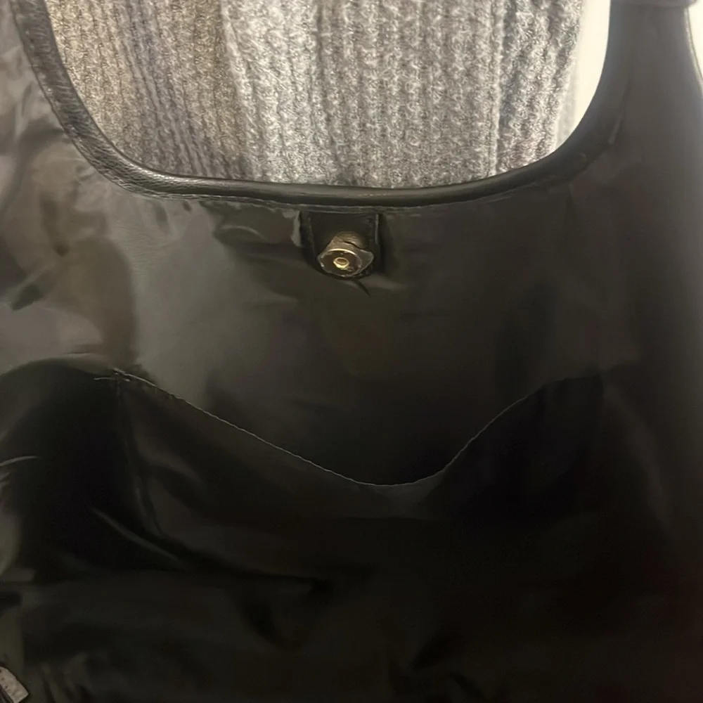 Victoria's Secret Plaid Flannel Red and Black Tote with Large Embroidered Logo - Picture 7 of 8